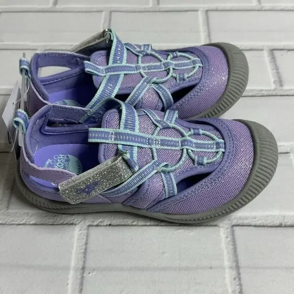 OshKosh Everplay Flexible Outsole Bump Toe Sandal Purple Lilac Toddler Size 12 - Picture 2 of 6